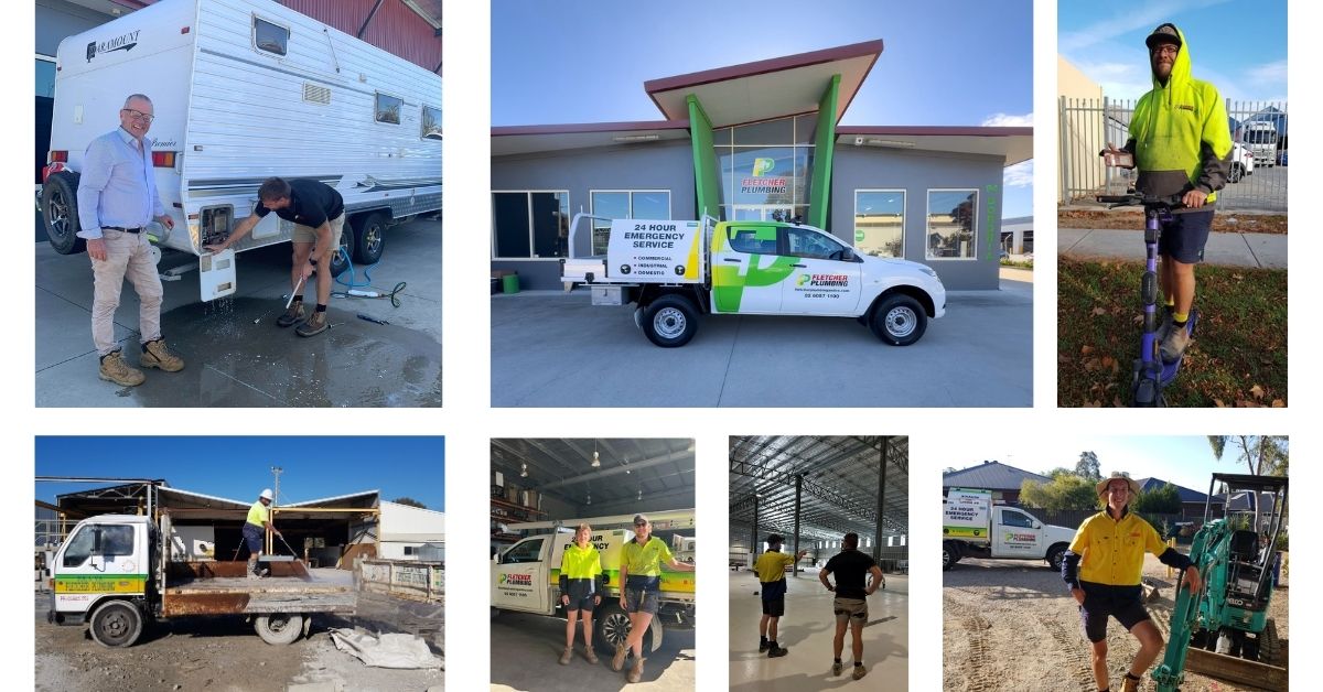 Collage of Fletcher Plumbing photos